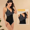 thumbnail image 3 of Women‘s Slimming One Piece V-Neck Front Cross Swimsuit Tummy Control Tankini Bathing Suits  Size S-2XL, 3 of 8