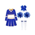 thumbnail image 3 of Aislor Uniforme de Cheerleading pour Filles Enfants Tenues de Cheer Patchwork Métallique Costume de Compétition Performance D01 6, 3 of 5