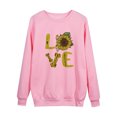 thumbnail image 4 of RKSTN Chandail de la Saint-Valentin pour Femmes, Coupe Ample, Mode Décontractée, Manches Longues, Col Rond, Chandail Grande Taille, Imprimé Cœur d'Amour, Chandails de Couleur Unie, 4 of 9