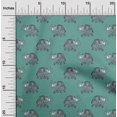 thumbnail image 1 of oneOone Cotton Poplin Fabric Elephant Block Printed Fabric 1 Yard 56 Inch Wide, 1 of 4