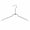 Silver, variant on DimyFew Wire Coat Hanger with titanium steel construction clothes hanger trouser bar hanger metal wire hanger strong durability non slip functionality suitable for closet organization Black