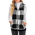 thumbnail image 4 of LUXUR Gilet à Carreaux pour Femmes Tenue de Travail Décontractée Noir TG, 4 of 5