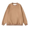 thumbnail image 2 of XZNGL Men Casual Round Neck Long Sleeve Pullover Solid Color Sweatshirts Blouse, 2 of 4