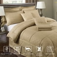 thumbnail image 4 of JML Ensemble de Literie 8 Pcs Matelassé Diamant avec Draps, Simple, Taupe, 4 of 5