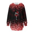 thumbnail image 4 of Jsaierl Robe à Capuche de Noël pour Femmes à Manches Longues, Tunique à Capuche à Imprimé Verre de Noël, Chandail de Noël, Robe de Fête avec Poches, 4 of 4