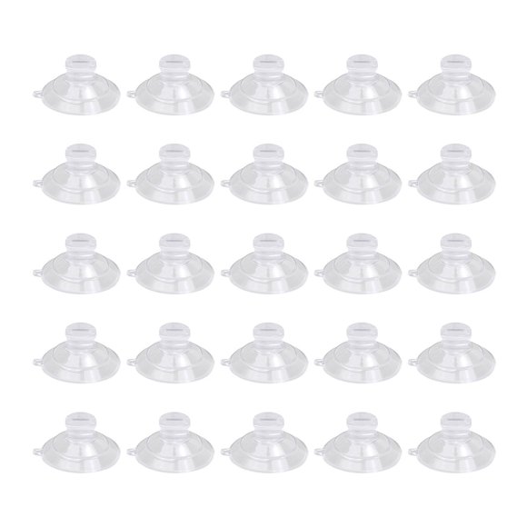 Oimcto Fixed Suction Cup,25 Suction Cup Set Suitable for Fairy Lamp Suction Cups with Cable Tray Transparent Suction Cup Holder Suitable for Window Suction Cup Fairy Lamp Christmas Used to Connect