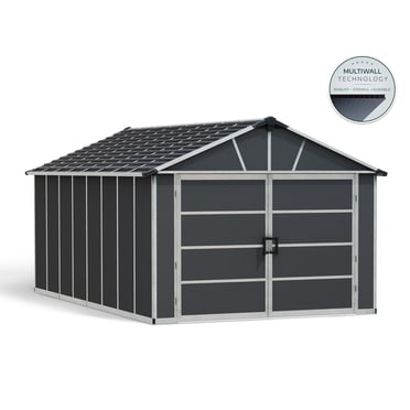 CANOPIA by PALRAM Yukon 11 ft. x 17 ft. Dark Grey Storage Shed / Garage