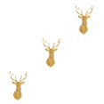 thumbnail image 2 of Decodeary Self Adhesive 3D Deer Head Mirror Wall Sticker For Easy Application gold XL 3Set, 2 of 6