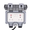 thumbnail image 2 of Prise Extérieure, Boîtier de Prise d'Alimentation 250V 13A IP66 avec Protection, Couvercle Verrouillable et Rallonge pour Jardins, Garages, Toilettes, 2 of 8