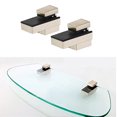 thumbnail image 1 of serony 2pcs Solid Metal Adjustable Wood Glass Shelf Bracket Wall Mount Brushed Glass Clamp for 3-15mm, 1 of 5
