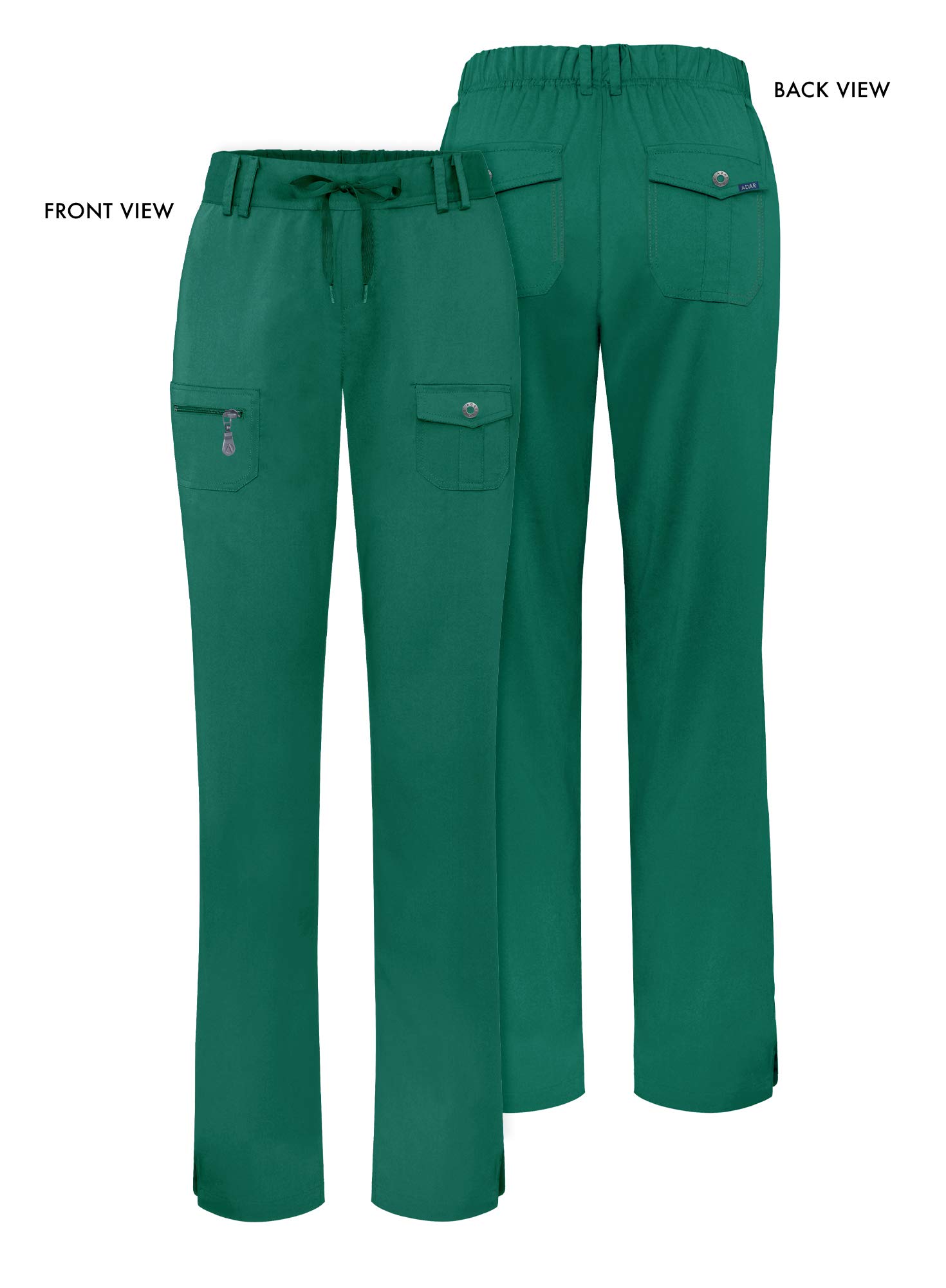 Adar Pro Sarraus pour Femmes - Pantalon de Sarrau Yoga à Jambe Étroite - P4100T - Étain - 3X