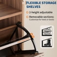 thumbnail image 3 of BeesClover Shoe Storage Cabinet with 2 Flip Drawers, Narrow Wood Hidden Fluted Shoe Rack Organizer Cabinet for Entryway, 3 of 8