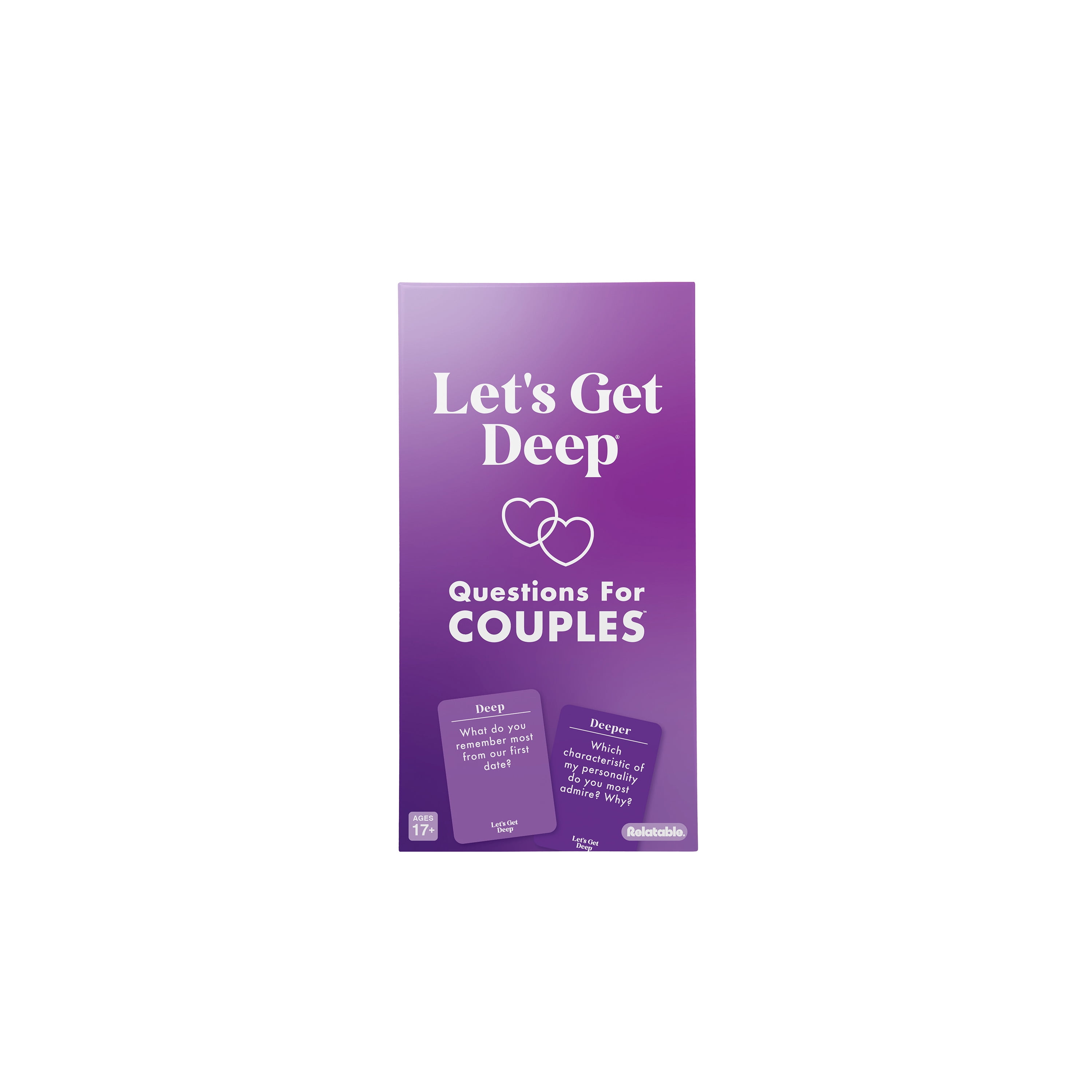 Let’s Get Deep by What Do You Meme? Couples Relationship Card Game with 300 Questions, Fun Date Night Game and Gift for Partners