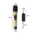 thumbnail image 3 of COFEST LED Digital Display Wireless Microphone Home Karaoke Outdoor Activities Audio TV Singing KTV Karaoke Meeting Performance Host Microphone Long Battery Life Gold, 3 of 8