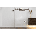 thumbnail image 2 of Achtek 3.5" Duct opening Solid Cast Aluminum Round Grille ( 5" Round Overall) | Powder Coated BLACK - Without Holes For Floor, 2 of 10