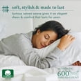 thumbnail image 2 of Ensemble de draps et taies d'oreiller 100% coton à 600 fils - Ensemble de 4 draps de lit en coton peigné extra-long blanc pur pour lit pour matelas, poche profonde de 16 po, tissage satiné doux et so, 2 of 5