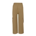 thumbnail image 4 of Tnhcen Women's Drawstring Low-Rise Cargo Pants - Multi-Pocket Stretch Workwear Relaxed Fit Casual Style Soft Lightweight Trousers, 4 of 5