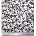 thumbnail image 1 of Soimoi Rayon Fabric Leaves & Floral Block Print Sewing Fabric Yard 42 Inch Wide, 1 of 3