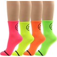 thumbnail image 2 of LAICAIW Women Crew Ankle Neon Socks Vivid 5 Color For Teen 4~5 pairs, 2 of 7