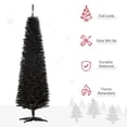 thumbnail image 4 of HOMCOM 6' Artificial Christmas Tree Xmas Slim Tree Holiday Décor, Black, 4 of 10