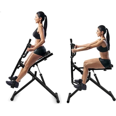 Total Crunch Power Rider AB Cruncher Row Squat Assistance Machine, Entraînement des Fesses Exercice AB Core Toner Entraîneur Abdominal, Équipement de Musculation Cardio Entraînement Physique Gym à Domicile pour Jambes, Fessiers, Fesses avec Moniteur