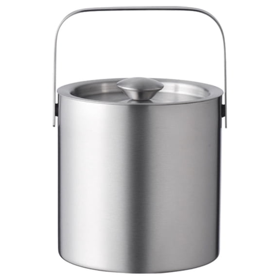 EGNMCR Gadgets de Cuisine, Accessoires de Cuisine, Ustensiles et Gadgets de Cuisine Seau à Glace Rond Classique, Seau à Boisson Refroidisseur en Acier Inoxydable, Refroidir Vin et Bière, Réunion de Famille 101.4oz Ice Barrel