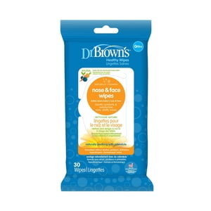 Dr. Brown's Nose and Face Wipes for Babies and Toddlers, 30 Wipes