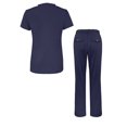 thumbnail image 2 of Adar Scrub Set for Women - Curved V-Neck Scrub Top & Tapered Drawstring Scrub Pants, 2 of 7