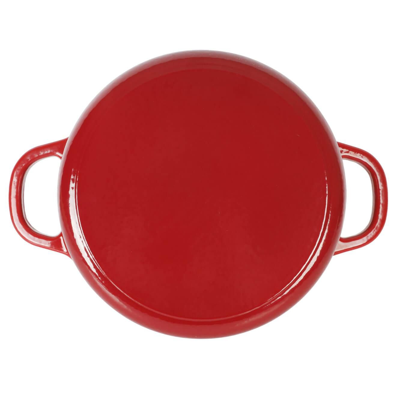 Crock-Pot Artisan Four hollandais en fonte émaillée avec couvercle, rouge dégradé, rond, 6 Qt