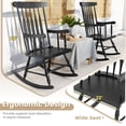 thumbnail image 4 of Gymax Wooden Rocking Chair Single Rocker Indoor Garden Patio Yard Black, 4 of 7