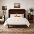 thumbnail image 4 of Northfield Lit Escamotable Moderne en Bois Massif Format Grand avec Matelas, Noyer, 4 of 20