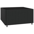 thumbnail image 3 of vidaXL 3 Piece Garden Lounge Set with Cushions Black Poly Rattan, 3 of 5