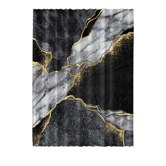 Shower Curtain Liner Geometric Digital Printed Shower Curtain, Thickened Shower Curtain with Hooks, Bathroom Partition Pattern Shower Curtain Shower Curtain Hooks