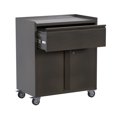thumbnail image 1 of AOBABO Armoire de Rangement pour Outils en Acier avec Roues Verrouillables, Tiroir et Étagères, Noir, 1 of 10