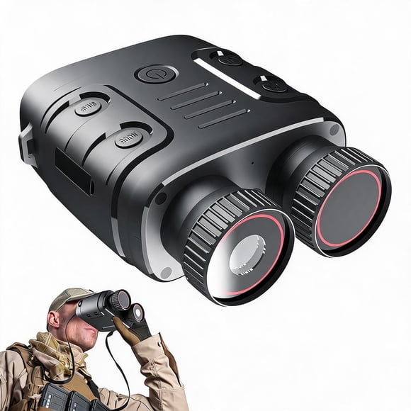 Night Vision Binoculars, 2.4” LCD Display 5X Digital Zoom Night Vision Goggles Can Save Photo and Video, 1080p Infrared Binoculars for Viewing 984Ft/300m in 100% Dark for Hunting Camping Travel