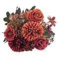 thumbnail image 2 of Artificial Rose Silk Hydrangea Flowers Bouquets, Fake Flowers in Vase, Realistic Fake Peony Hydrangea Roses Bouquet, 1Pcs Faux Hydrangea Flowers, Dining Table Decor Red 12.2 In, 2 of 9