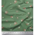 thumbnail image 2 of Soimoi Poly Georgette Fabric Floral & Leaves Panel Print Fabric by The Yard 52 Inch Wide, 2 of 3
