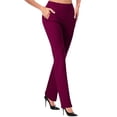 thumbnail image 1 of TIMIFIS Pantalon Évasé Noir pour Femme Mode Décontractée Tempérament Couleur Unie Tricoté Micro Pull Coupe Ajustée Pantalon Évasé, 1 of 5