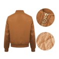 thumbnail image 5 of Veste Matelassée à Manches Longues pour Juniors Gold pour Femmes, Mince, Unie, Automne Hiver, à Fermeture Éclair, 2025, Vêtements, Mode, Coupe Régulière, Concert Country, TP, 5 of 5