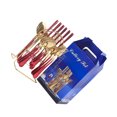 thumbnail image 2 of mmirethe Ensemble de Vaisselle en Acier Inoxydable 24x Idée Cadeau pour Amis et Chers Couverts Robustes et Durables Rouge Or, 2 of 6