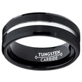 thumbnail image 3 of 8MM Two Tone  High Polish / Matte Finish Men's Tungsten Ring Wedding Band, 3 of 4