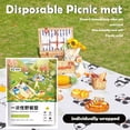 thumbnail image 3 of Disposable Waterproof Camping Blanket, 63 Inch x 87 Inch Plastic Picnic Mat for Beach and Park Camping-c1pc-, 3 of 7