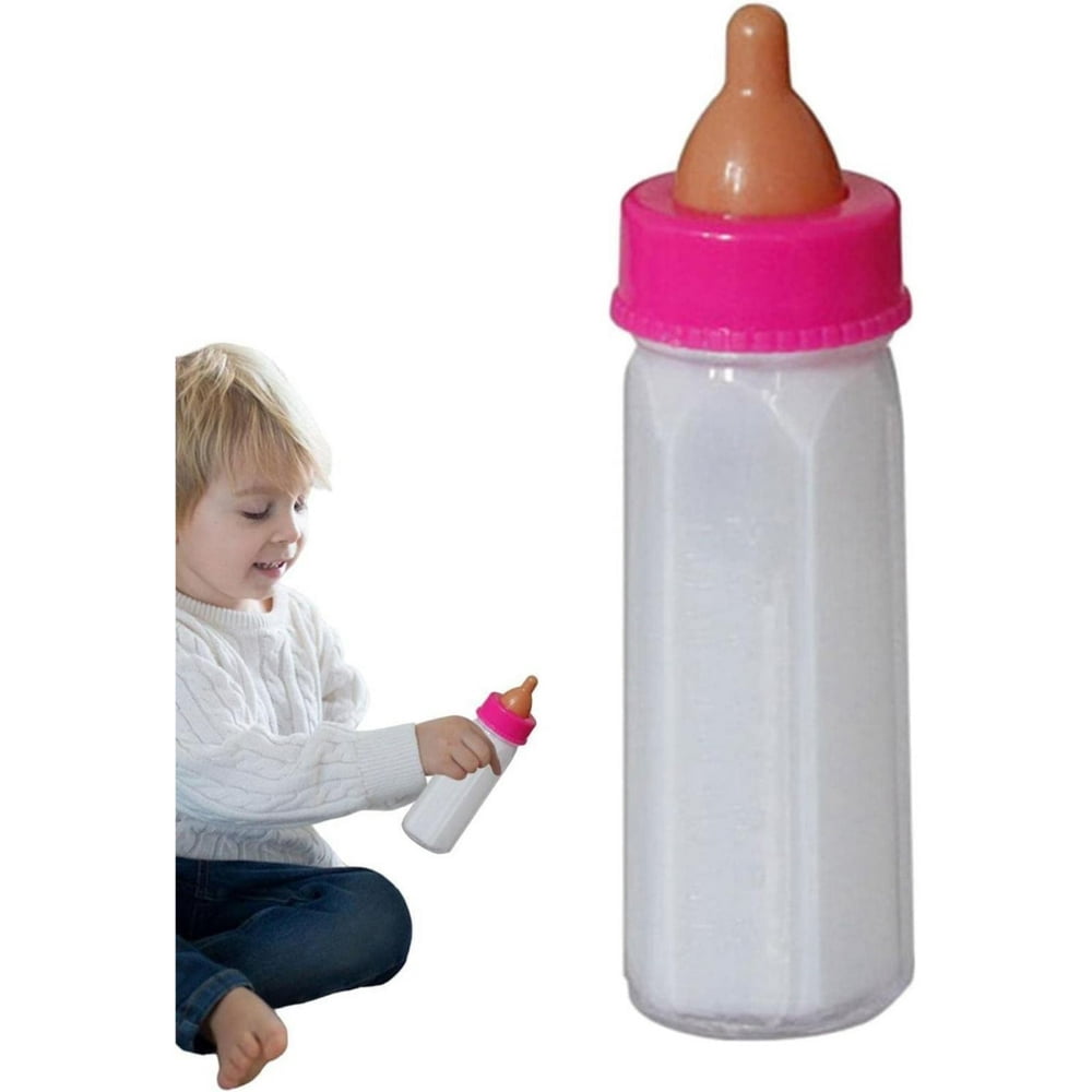 MesaSe 2PC Milk Doll Bottle With Disappearing Liquid Milk Baby Bottle Toy Disappearing Milk Doll Bottle For Kids Great Gift For Little Girls