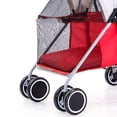 thumbnail image 3 of Dog Stroller, 4 Wheels Folding Pet Stroller Portable Cat Puppy Jogging Stroller with Multi Facetedfor Puppy Cats Rats Rabbits Outings, 3 of 5