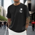 thumbnail image 1 of T-shirt Décontracté à Imprimé Graphique, Manches Courtes, Col Rond, pour Usage Quotidien, T-Shirt pour Homme à Coupe Confortable et, 1 of 3
