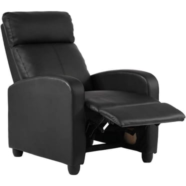 Recliner Chair for Living Room Recliner Sofa Wingback Chair Single Sofa Accent Chair Arm Chair Home Theater Seating Modern Reclining Easy Lounge (Black)