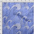 thumbnail image 4 of oneOone Georgette Viscose Medium Blue Fabric Japanese Sewing Craft Projects Fabric Prints By Yard 42 Inch Wide, 4 of 4