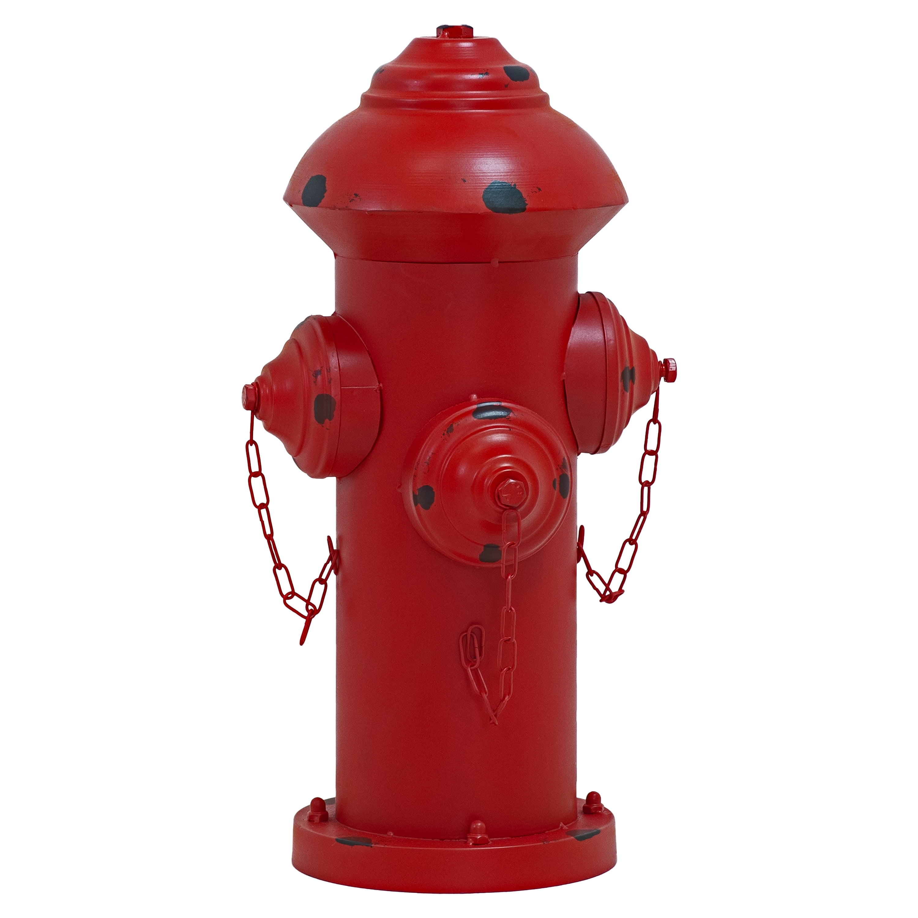 Sunnydaze Décoration de Statue de Jardin Extérieure en Métal avec Borne d'Incendie, Fini Rouge - 21 Pouces