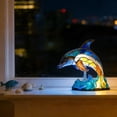 thumbnail image 4 of Ornements de Lampe en Résine 15 cm Prise USB Lumière Colorée en Forme de Dauphin Animal Ornament(1Pcs) Rkxzt, 4 of 7