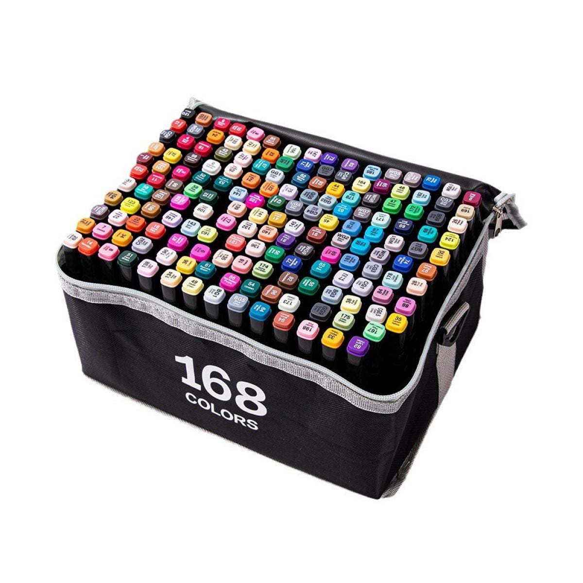 168 Color Alcohol Markers with Exclusive Coloring App - Dual Tip Art Markers Alcohol Artist Markers Set for Kids Adults Sketching Drawing Illustrations Great Gift Idea